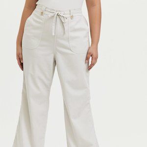torrid Pull-On Wide‎ Leg Chambray High-Rise Pant in Wind Chime Sz 22